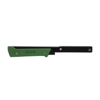 Thumbnail for Boreal 15 saw with a green handle, folded and compact, ready for storage, highlighting its sleek and portable design.