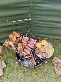 50 Fire Pit & BBQ – Stainless Steel