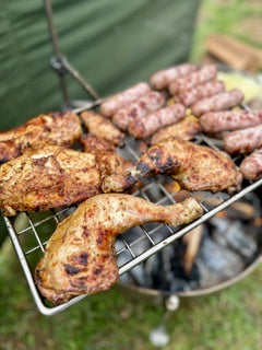 50 Fire Pit & BBQ – Stainless Steel