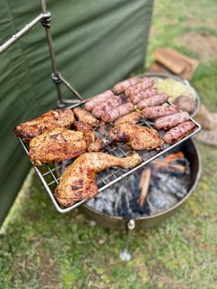 50 Fire Pit & BBQ – Stainless Steel