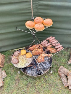 50 Fire Pit & BBQ – Stainless Steel