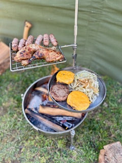 35 Fire Pit & BBQ – Stainless Steel