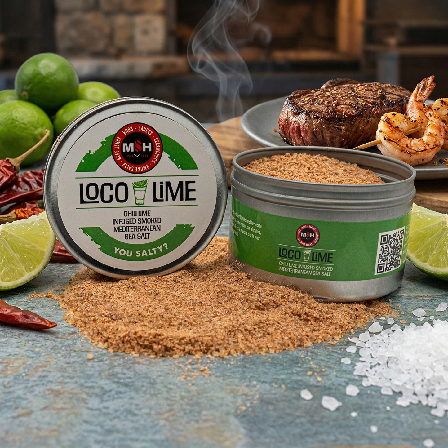 LOCO LIME - CHILI LIME INFUSED SMOKED SALT
