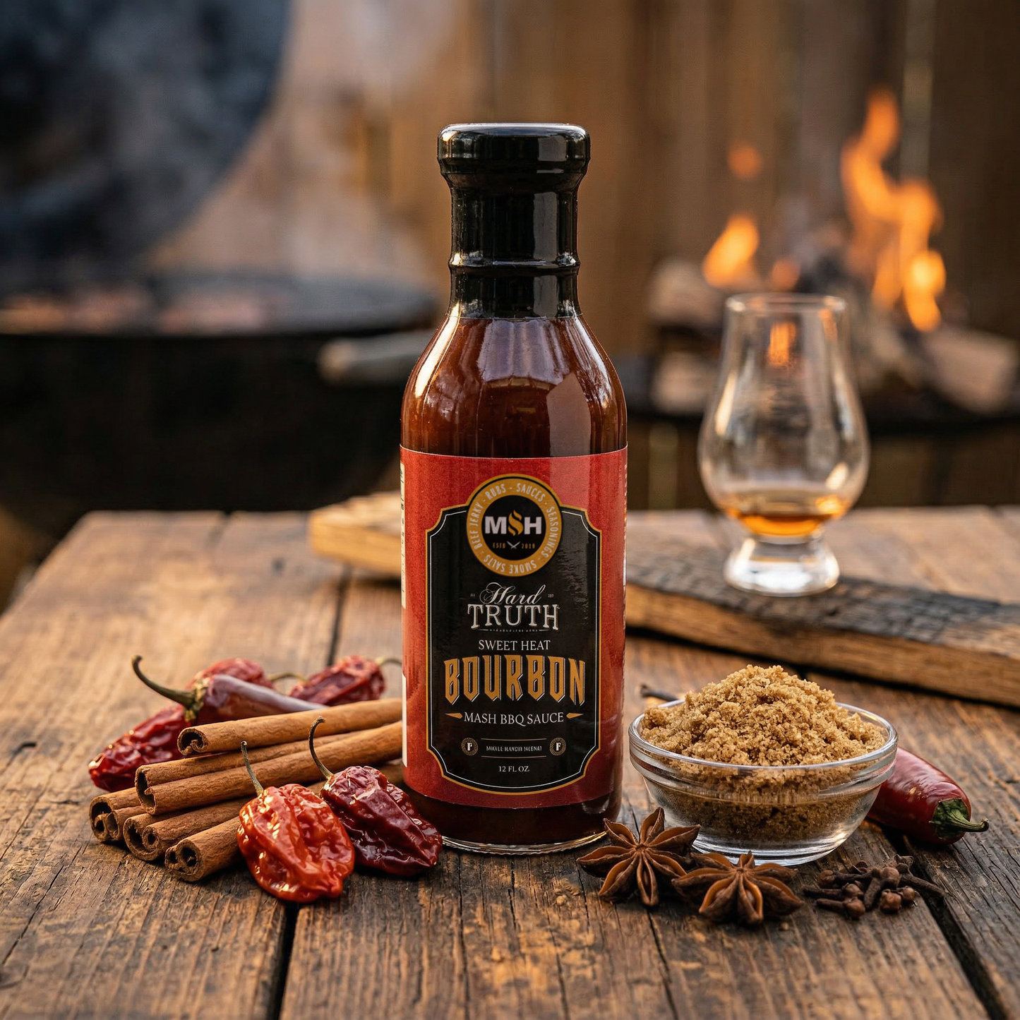 Hard Truth Sweet Heat Bourbon Mash BBQ Sauce